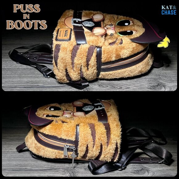 Loungefly Shrek Puss in Boots Cosplay Mini Backpack Cat Dreamworks Movie Tv - Picture 6 of 12